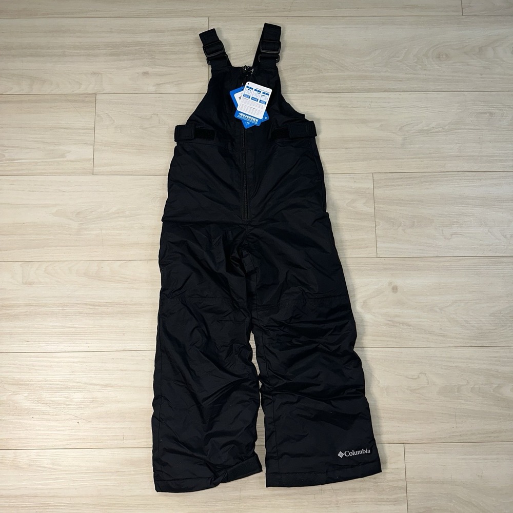 Columbia Kids Snowslope II Bib Youth XS 6/7 Black Outdoor Ski Sledding Snow Pant